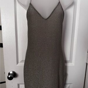 H&M Gray Ribbed Slip Dress